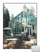 Tall glass house