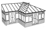 L Shaped Edwardian styled conservatories